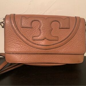 Tory Burch Brown Leather Crossbody Bag